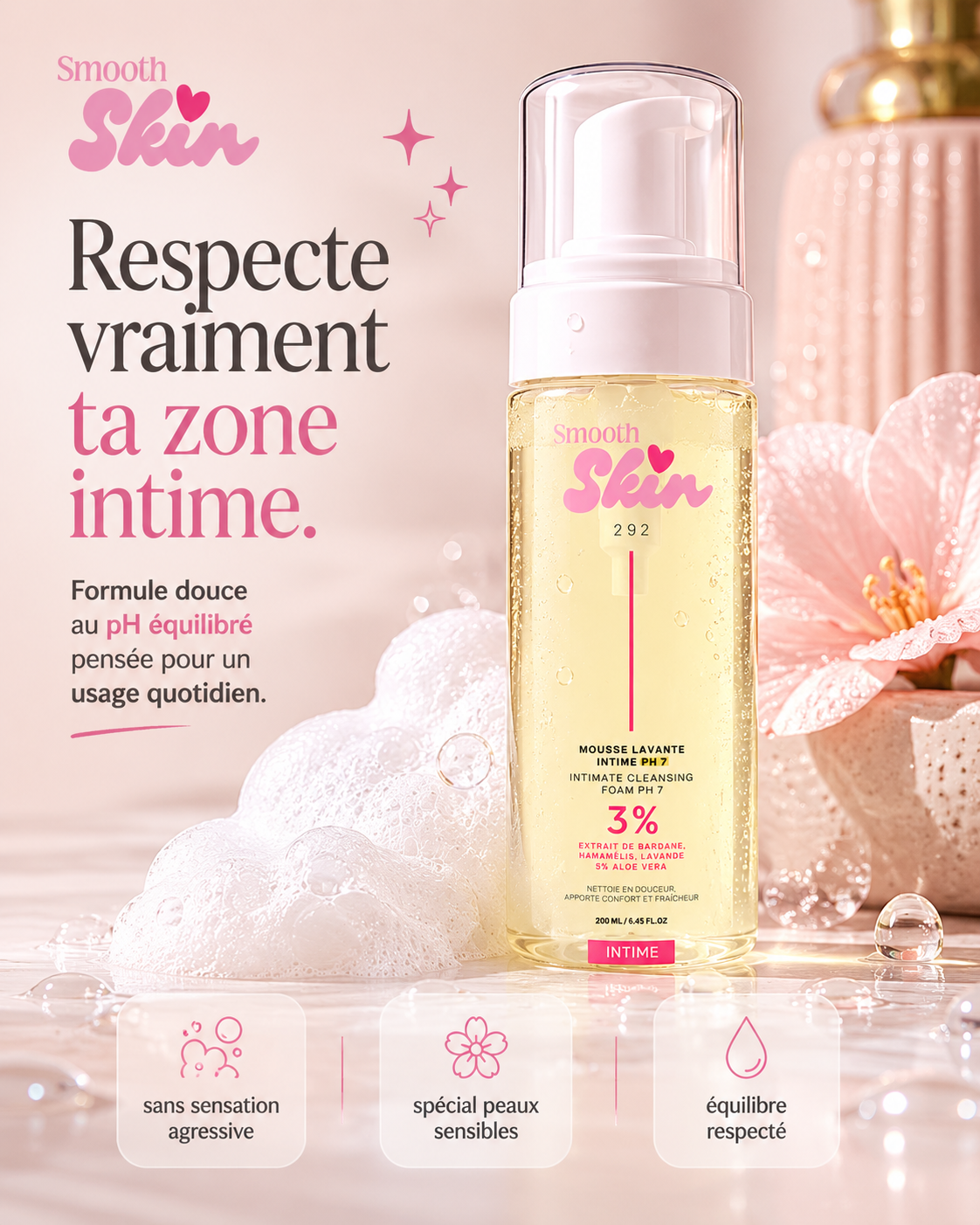 Mousse Nettoyante Hygiène Intime